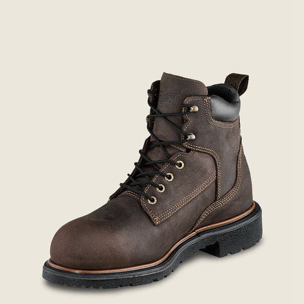 Red Wing Mens Safety Boots - Dynaforce® - 6-inch Insulated Waterproof Toe - Dark Brown - ULX610872